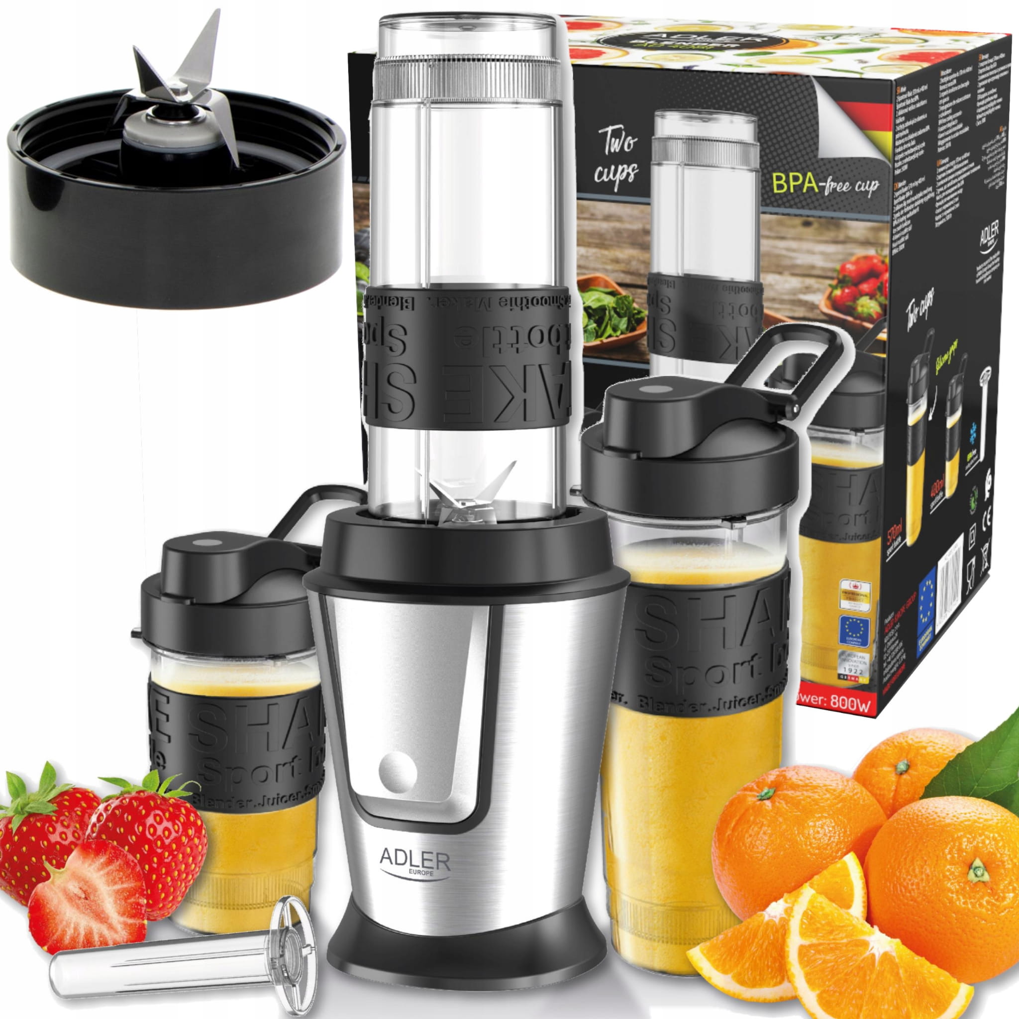 Blender personalny z wkładem chłodzącym i bidonami AD 4081