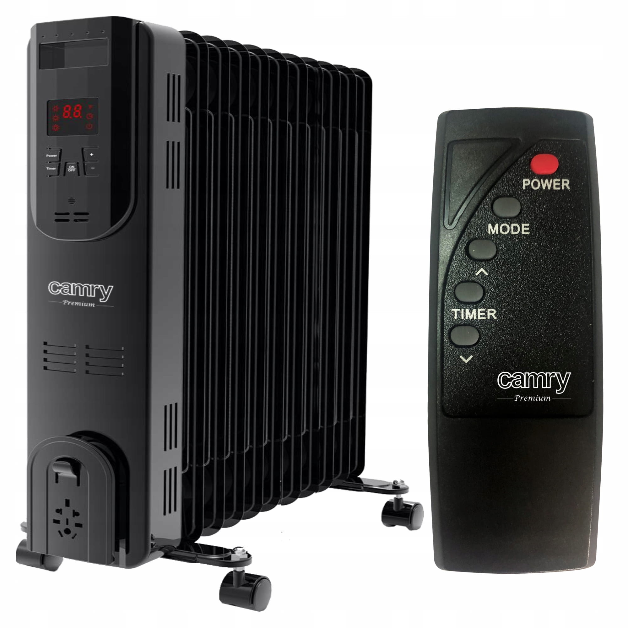 Grzejnik olejowy 2500W z pilotem i wyświetlaczem LED CR 7813