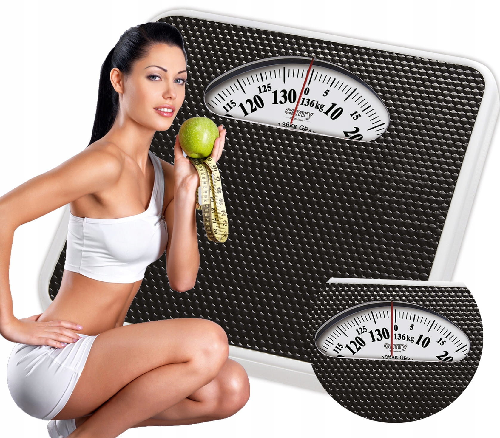 Waga łazienkowa mechaniczna 136 kg bez baterii CR 8181