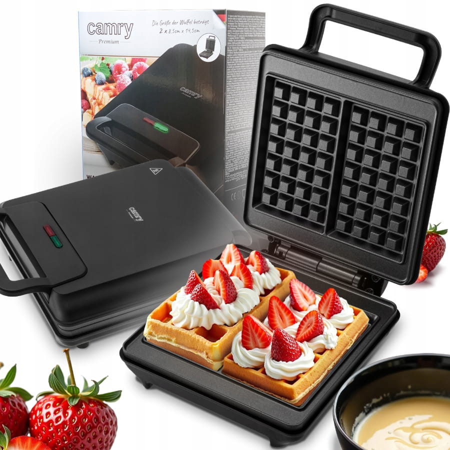 Gofrownica 1800W z nieprzywierającą powłoką - 2 gofry CR 3092