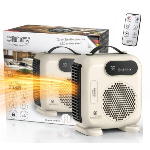 Termowentylator z pilotem, timerem i zimnym nawiewem CR 7759