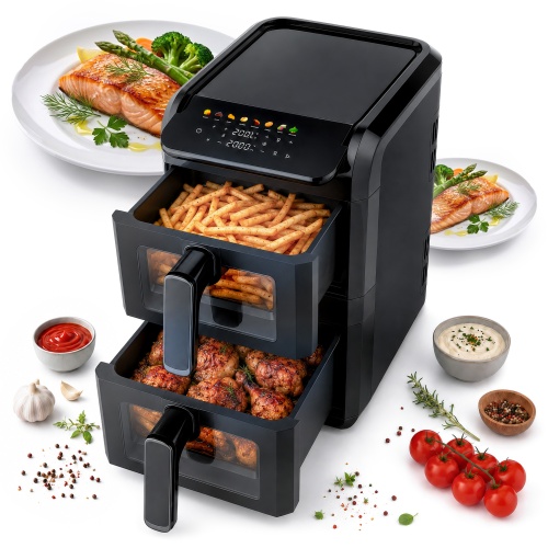 Podwójna Frytkownica Beztłuszczowa 10L 2700W 8 Programów SK 6330