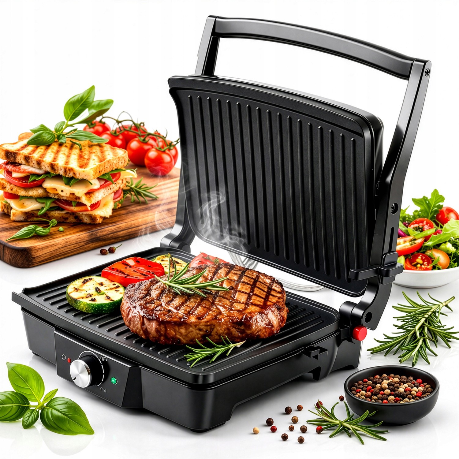 Grill elektryczny stołowy z regulacją temperatury - Camry CR 3061