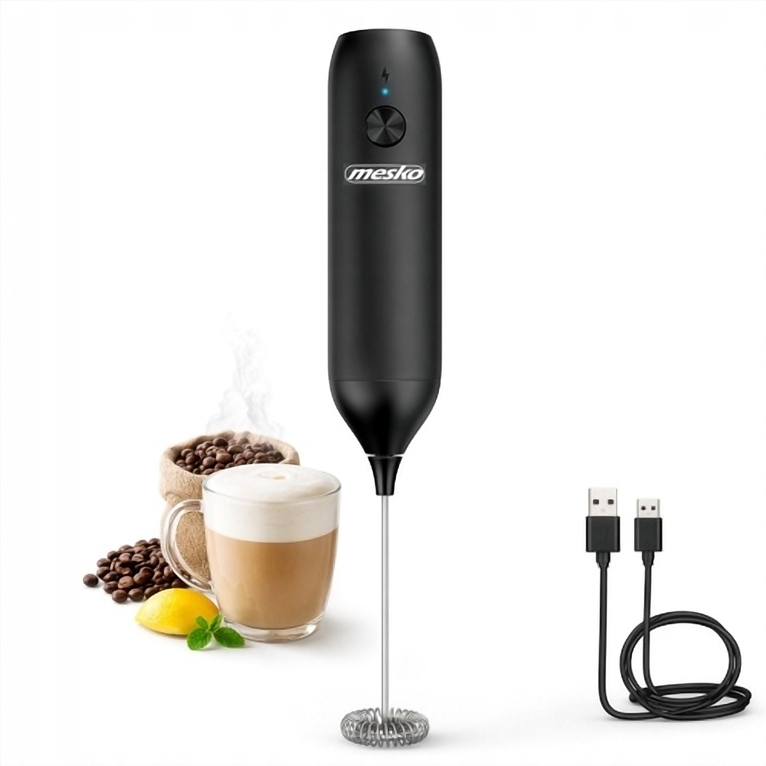 Akumulatorowy spieniacz do mleka USB-C z ładowaniem MS 4534