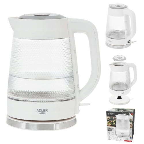 Czajnik elektryczny szklany 1,8 L z podświetleniem LED AD 1306