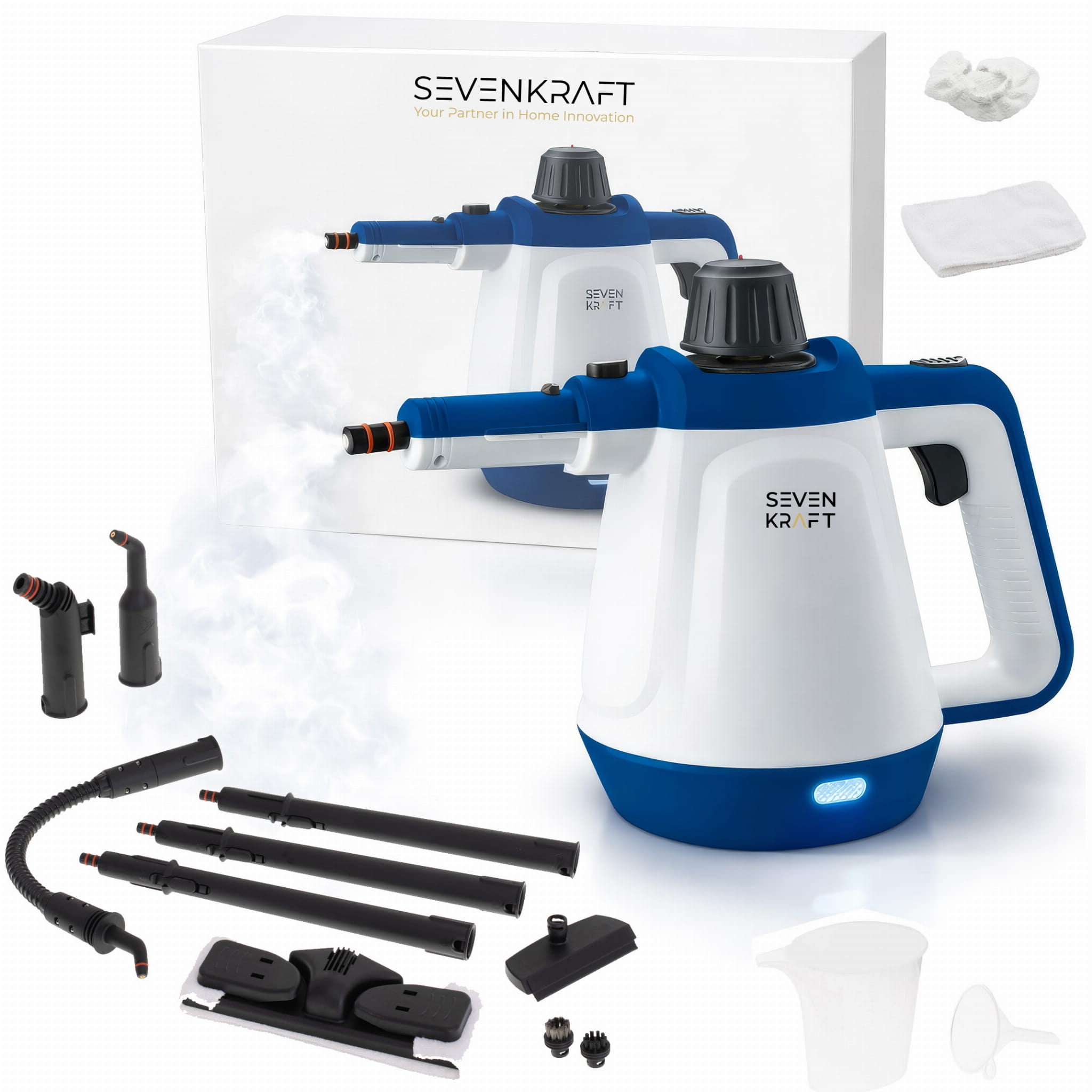 Czyścik parowy 2000W z 13 końcówkami do czyszczenia bez chemii SK 7093b