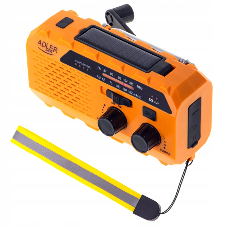 Radio solarne z korbką i latarką – wszystko o Adler AD 1197